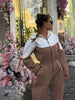 Women's European And American Style Sports Casual Contrast Color Jumpsuit