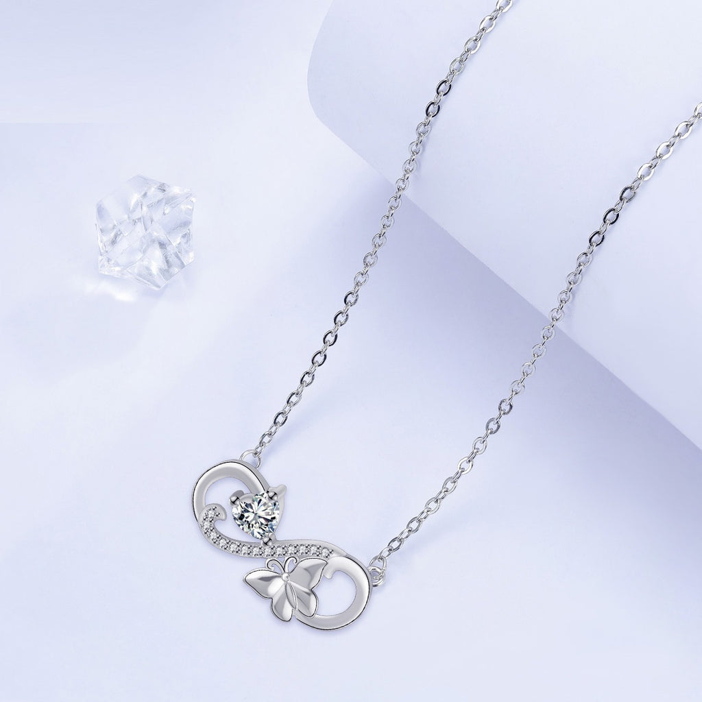 Infinite Symbol Butterfly Clavicle Chain