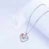 European And American Fashion Love Rose Necklace Women's Cross Chain Jewelry Ornament
