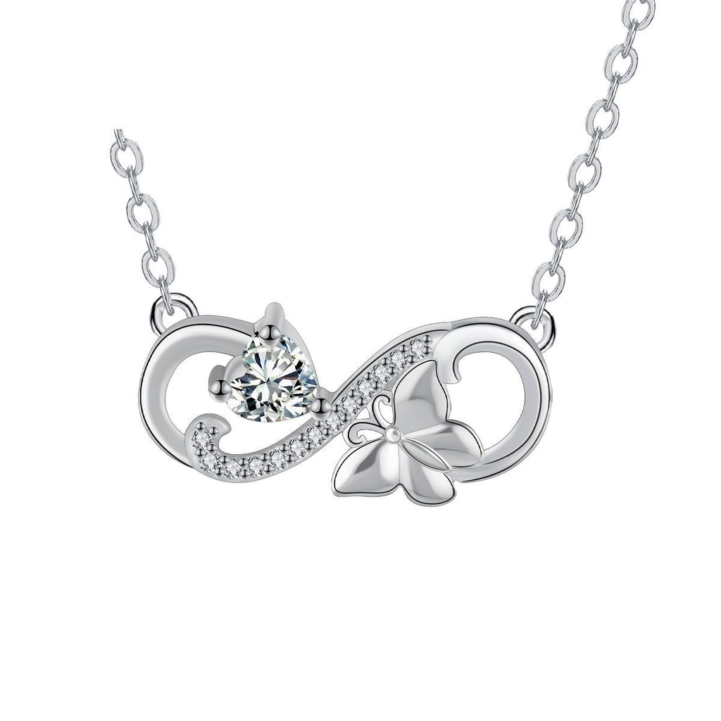 Infinite Symbol Butterfly Clavicle Chain