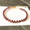 14K Gilded Natural Double Layer Blue Light Labradorite Moonstone Bracelet
