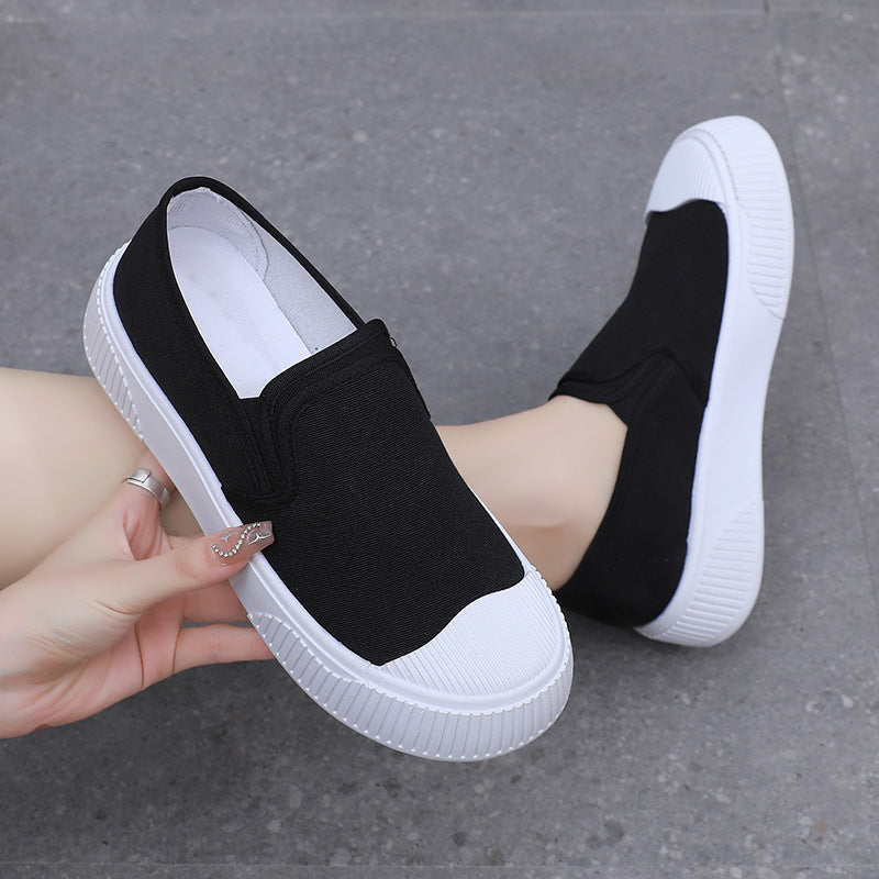 Women's Thick-soled Round Toe Soft Bottom Low-top Casual Shoes