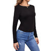 Lace-Up T-Shirt Women Hollow Open Back Long-Sleeved Yoga Wear Running Breathable Fitness Clothing Bottoming Blouse Long-Sleeve