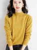 Wool Blend Ladies Loose Turtleneck Knit Sweater