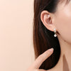 Geometric Pearl Diamond Affordable Luxury Style Niche Pearl Stud Earrings