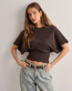 Summer Batwing Sleeve T-shirt Ins Fashion Round Neck Pullover Short-sleeved Tops For Women Clothing