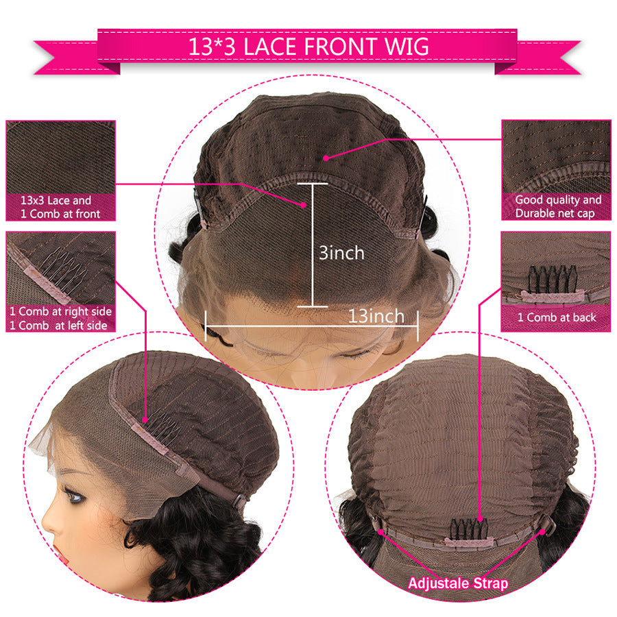 Wig Synthetic Front Lace Headgear