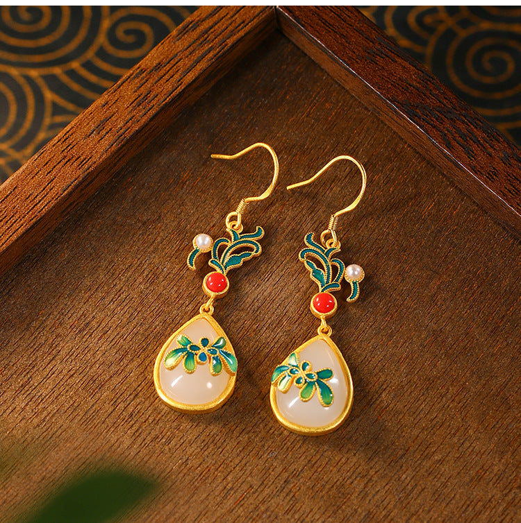 925 Silver Needle Mori Style Japanese-style Retro Thin Earrings