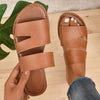 Casual Summer One-line Flat Plus Size Women's Slippers