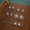 European And American Ins Style Alloy Distressed Geometric Moonstone Eardrops