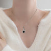 Fashion Simple Beautiful Black Swan Necklace Female With Hearts Zircon