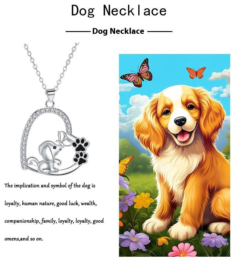 European And American Style Necklace Love Pet Dog Pendant Cute