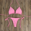 Halter Neck Tie Bikini Ladies Split Tie Swimsuit