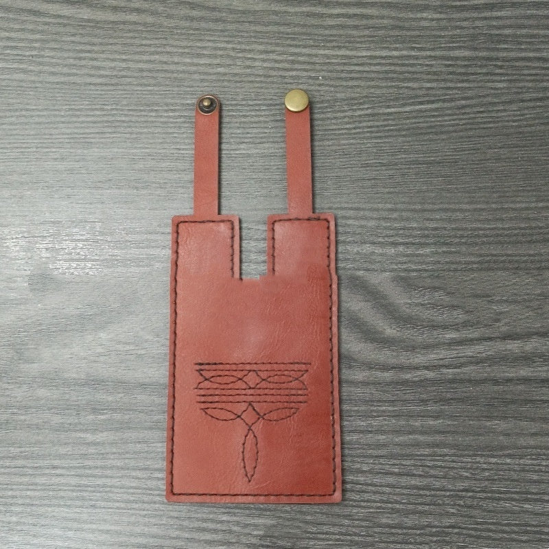 Western Boot Wallet With Snap Strap