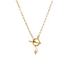 Hip Hop Necklace Women's Baroque Pearl Pendant Plated Real