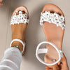 Bohemian Flat Flower Strap Sandals