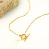 Hip Hop Necklace Women's Baroque Pearl Pendant Plated Real