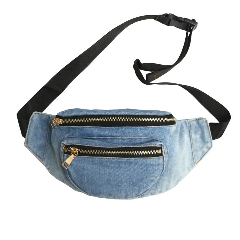 Denim Chest Bag Harajuku Style Ins Japanese And Korean