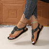Women's Sequined European And American Fashion Flat Bottom Flip-flops Sandals