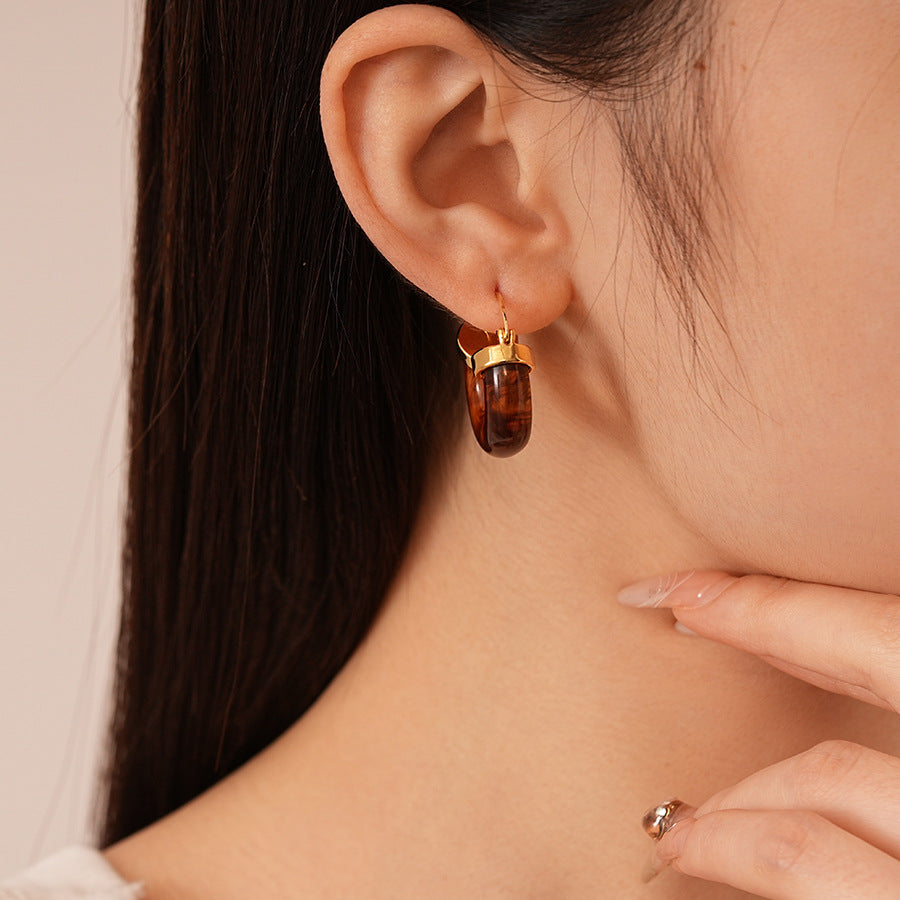 Fashion Resin U-shaped Geometric Earrings For Women