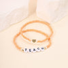Handmade Beaded All-match Letters Combination Mixed Color Bracelet
