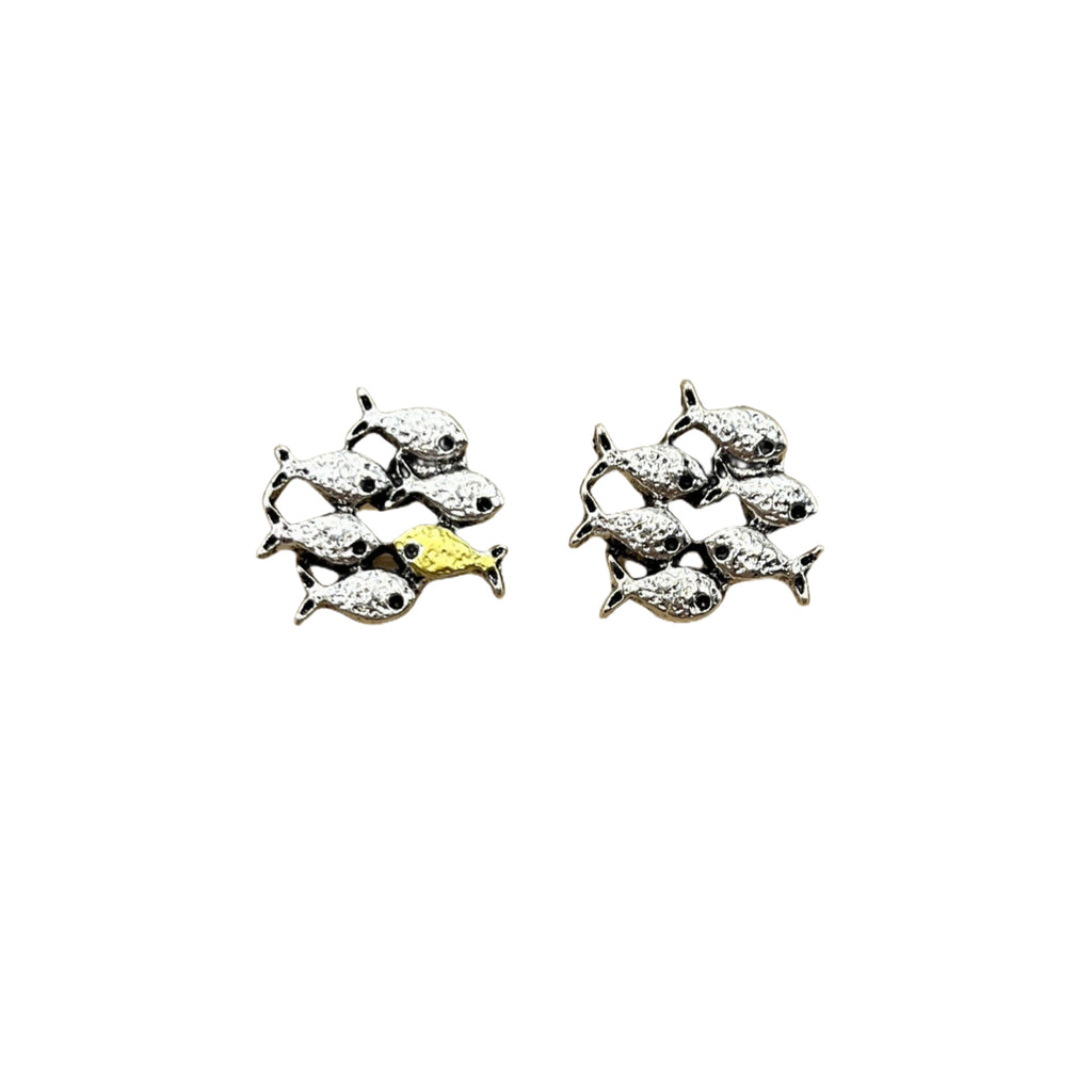 A Group Of Small Goldfish Countercurrent Ear Studs