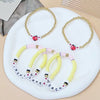 Letter Polymer Clay Beaded Bracelet