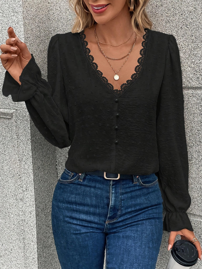 All-match Minimalist Long Sleeve Women's Shirt