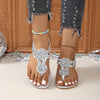 Women's Sequined European And American Fashion Flat Bottom Flip-flops Sandals