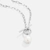 Hip Hop Necklace Women's Baroque Pearl Pendant Plated Real