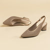 Hollow-out Knitted Closed Toe Back Empty Strap Sandals Pointed Toe