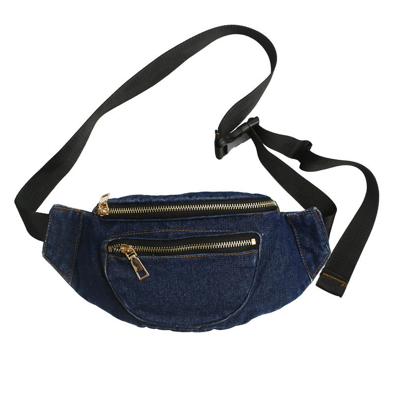 Denim Chest Bag Harajuku Style Ins Japanese And Korean