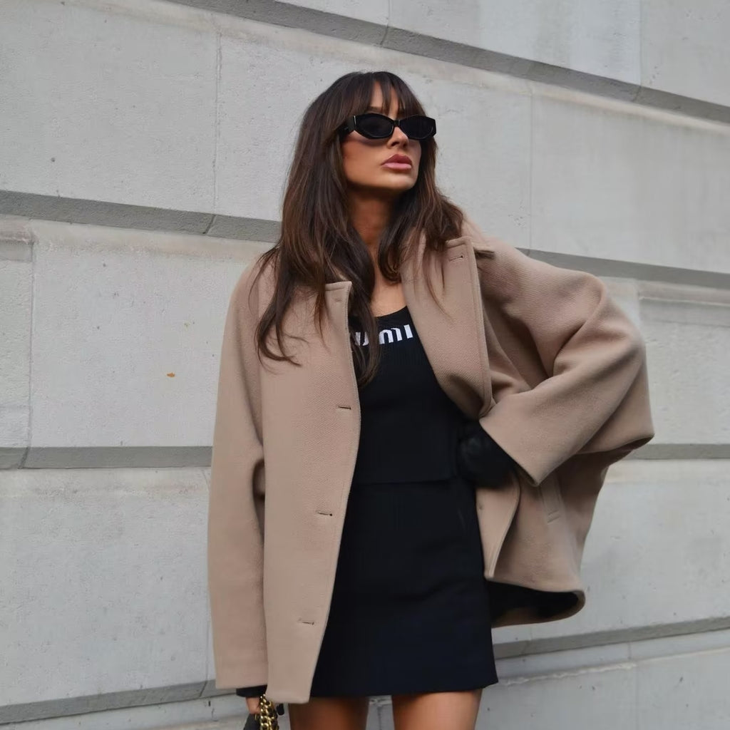 Ladies New Wool Blend Short Coat