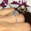 925 Silver White Zircon Female Holiday Ring