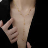 S925 Sterling Silver Beanie Tassel Long Flow Necklace