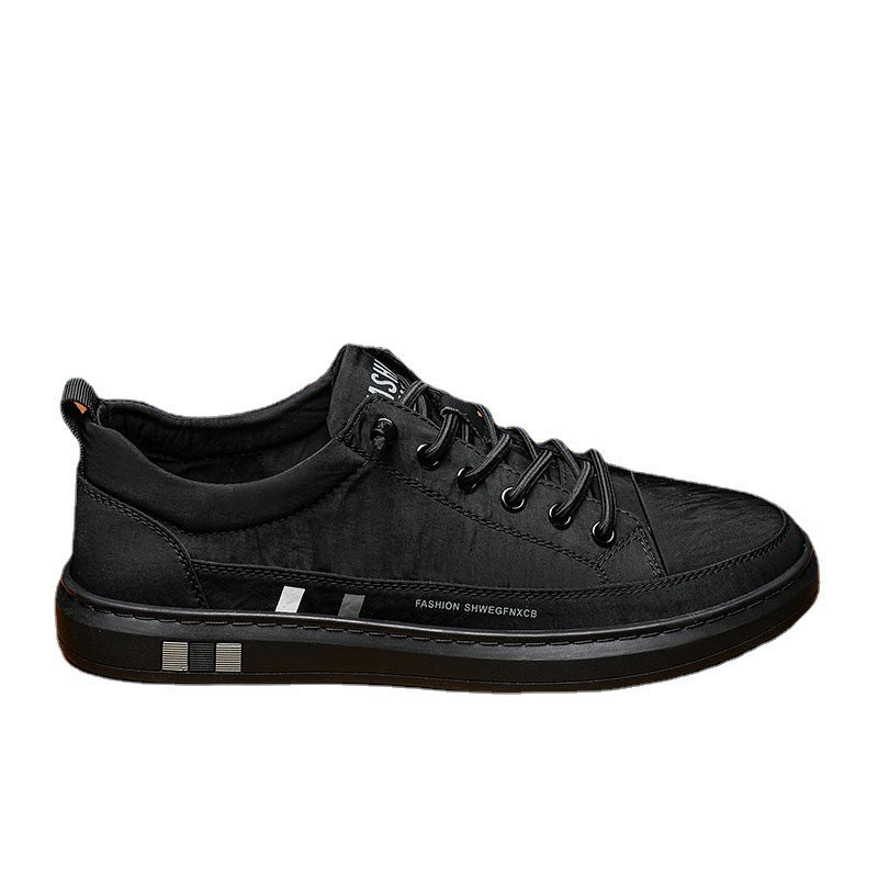 Breathable Ice Silk Cloth Casual Shoes Pure Color Tied Casual And Comfortable Low Top Sneaker