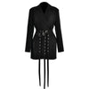 Sexy Long Sleeve Slim Fit Belt Stitching Blazers