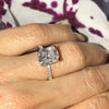 925 Silver White Zircon Female Holiday Ring