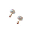 Clouds Shaped Freshwater Pearl Ear Studs