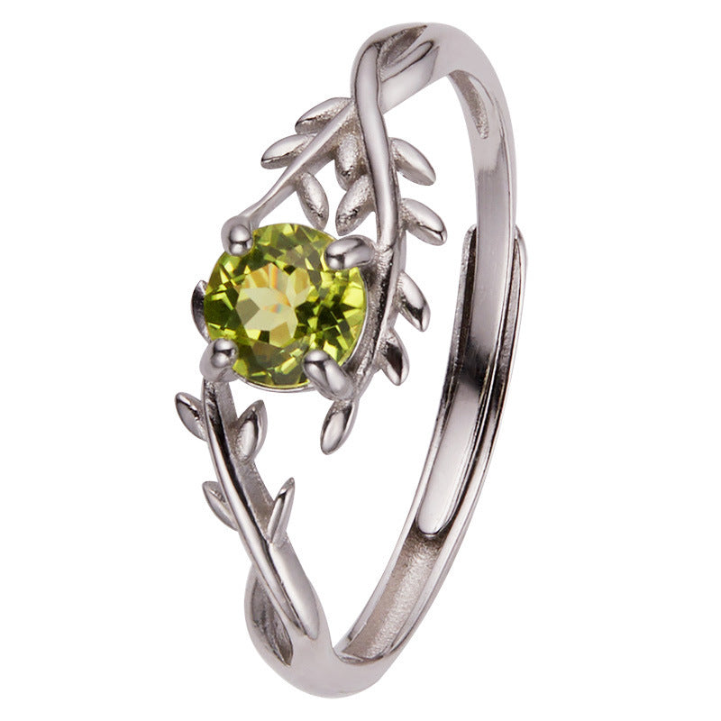Natural Ametrine Topaz Garnet Olivine Colored Gems Ring