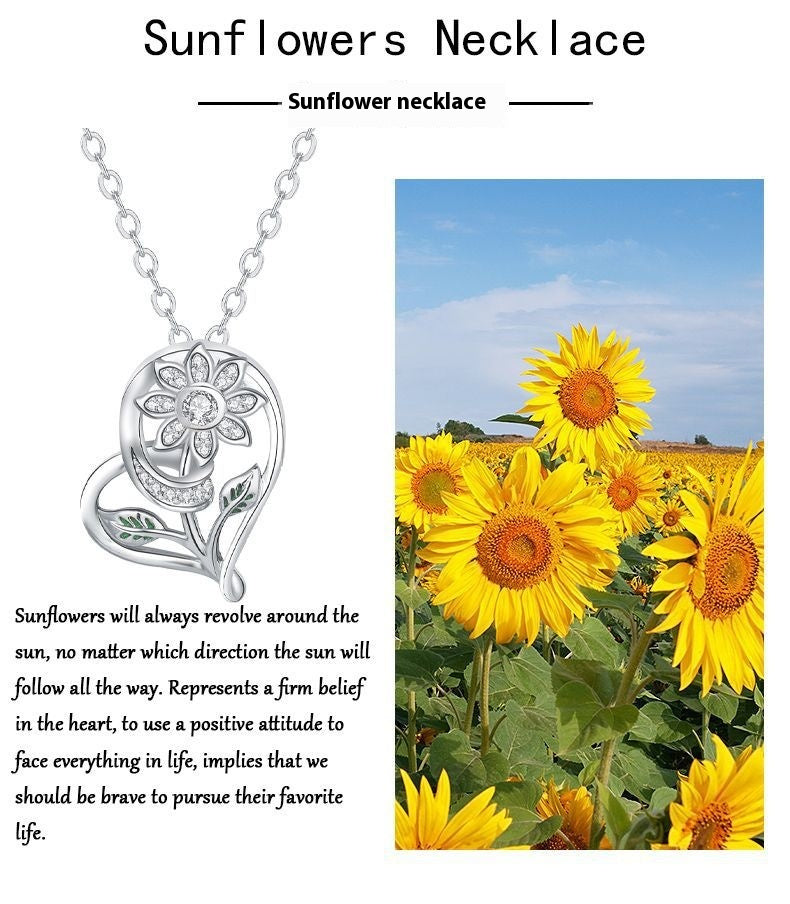 Sunflower Necklace Female Simple Jewelry Clavicle Chain