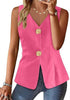 Vest Jacket Women's Slit Slim Fit
