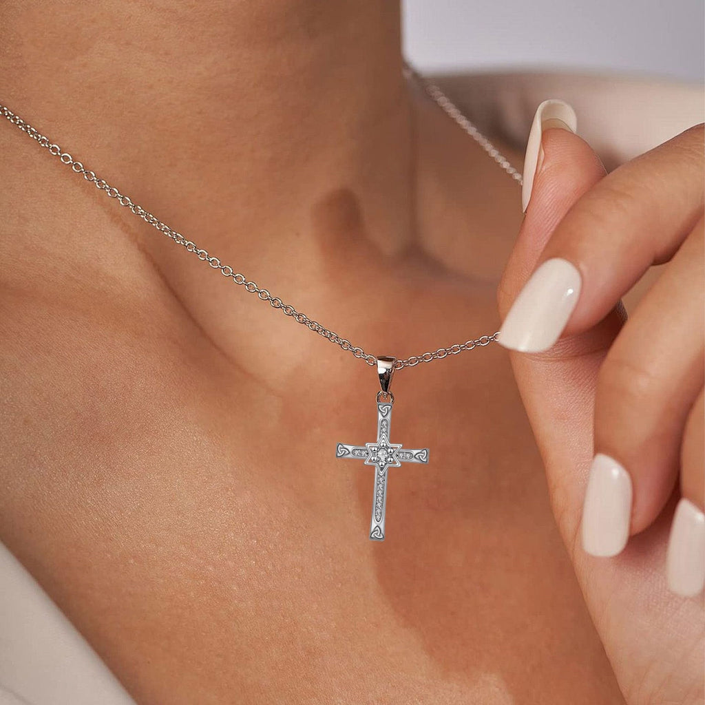 A Guiding Light Female Pendant Cross Necklace