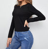Lace-Up T-Shirt Women Hollow Open Back Long-Sleeved Yoga Wear Running Breathable Fitness Clothing Bottoming Blouse Long-Sleeve