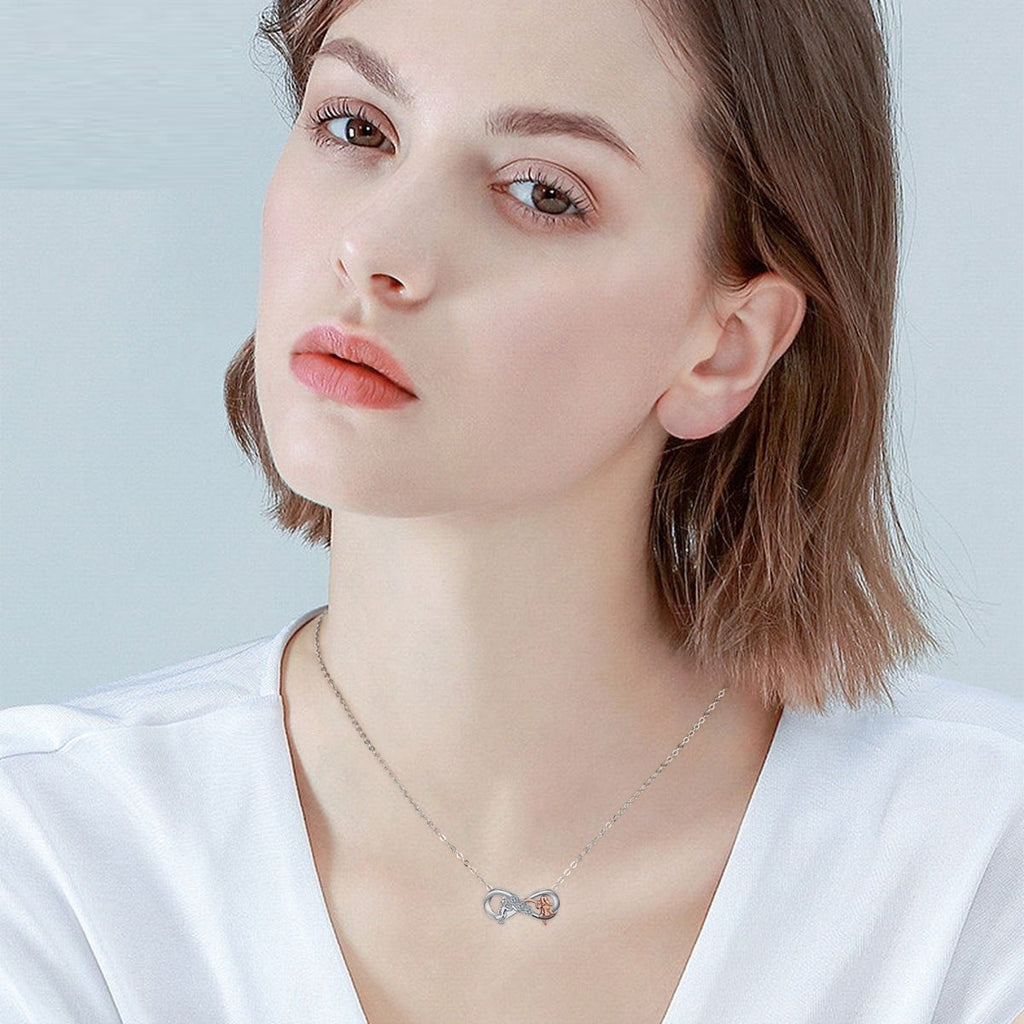 Infinite Symbol Sister Ladybro Necklace
