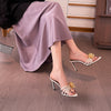 High Heels Women's Metal Flower Stiletto Open Toe Sandals