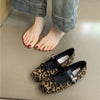 Flat Bow Ballet Silver Belt Buckle Shoes