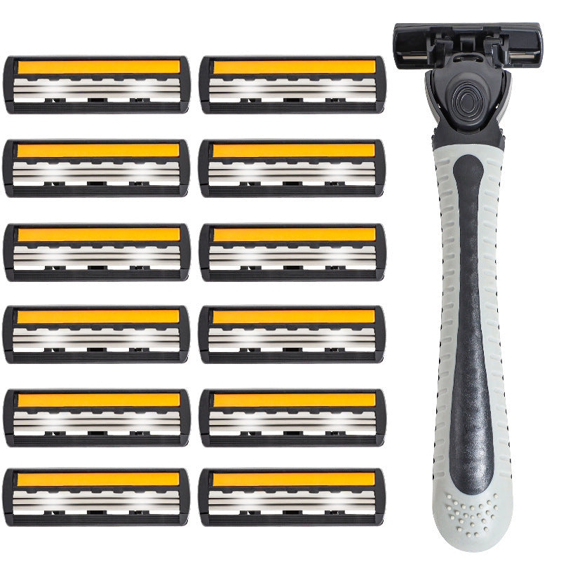Stainless Steel Vintage Manual Three Layer Razor Blade Set