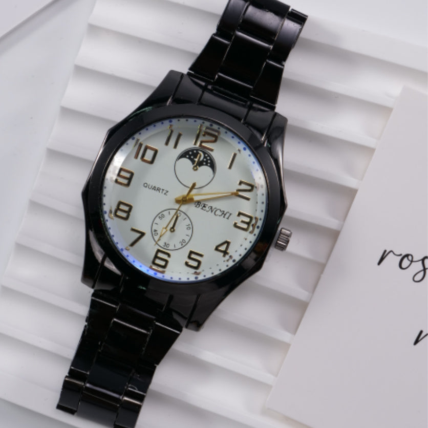 Men's Steel Belt Quartz Sports Watch