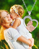 My Heart-shaped Necklace In My Mother's Arms Is A Gift For My Mother